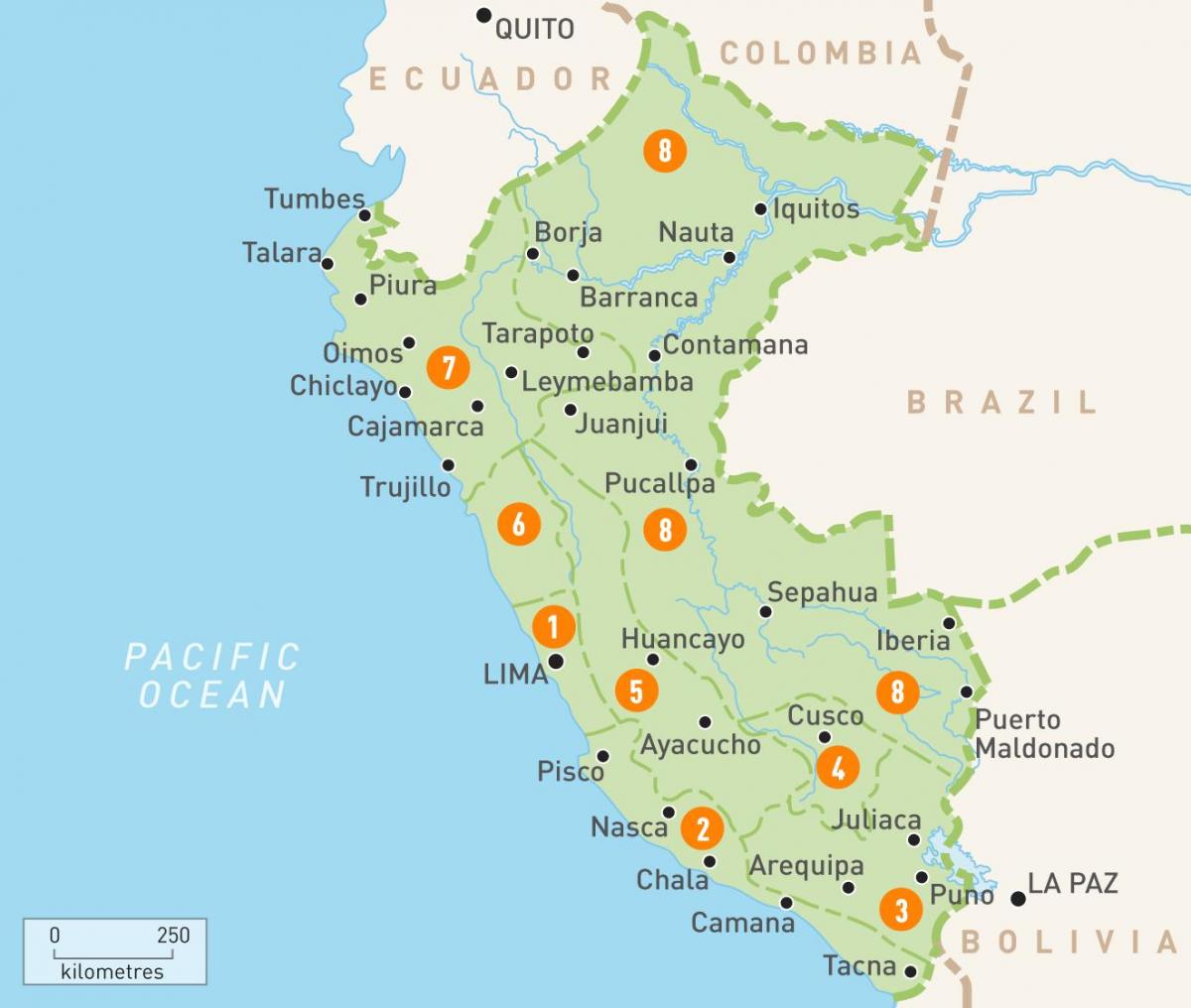 Perú provincias mapa