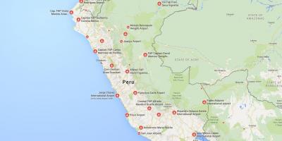 Aeroportos en Perú mapa