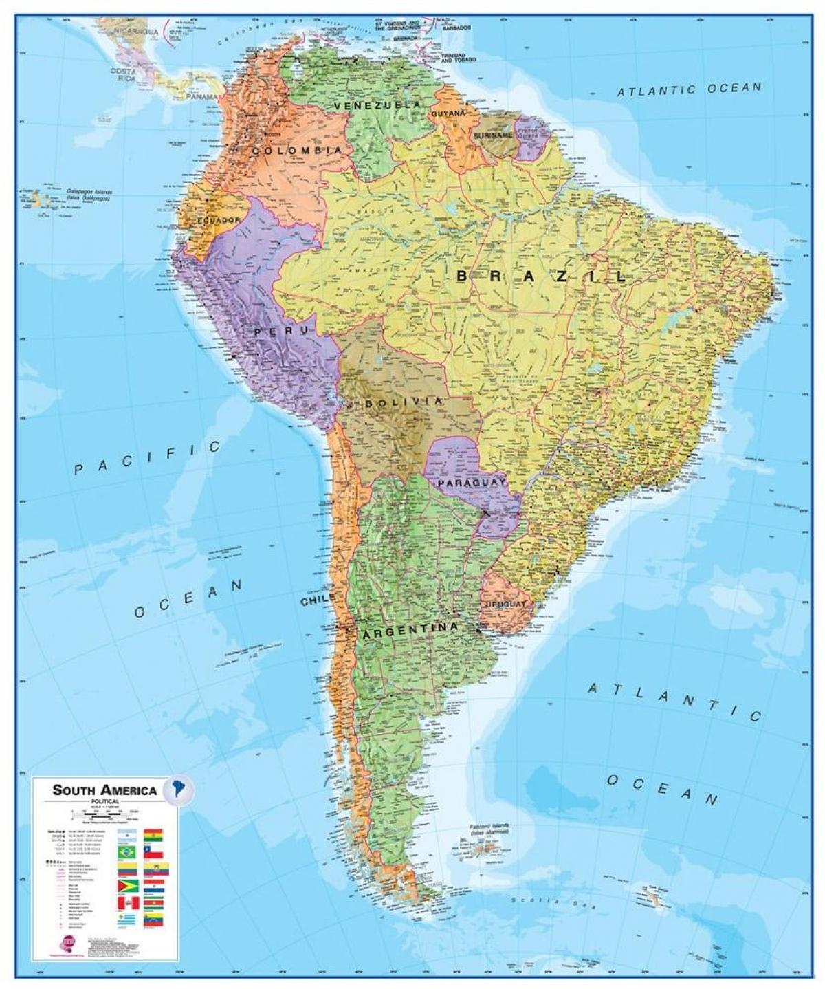 mapa de américa do sur de Perú