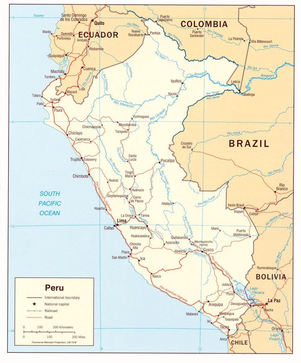 mapa de Perú unidos