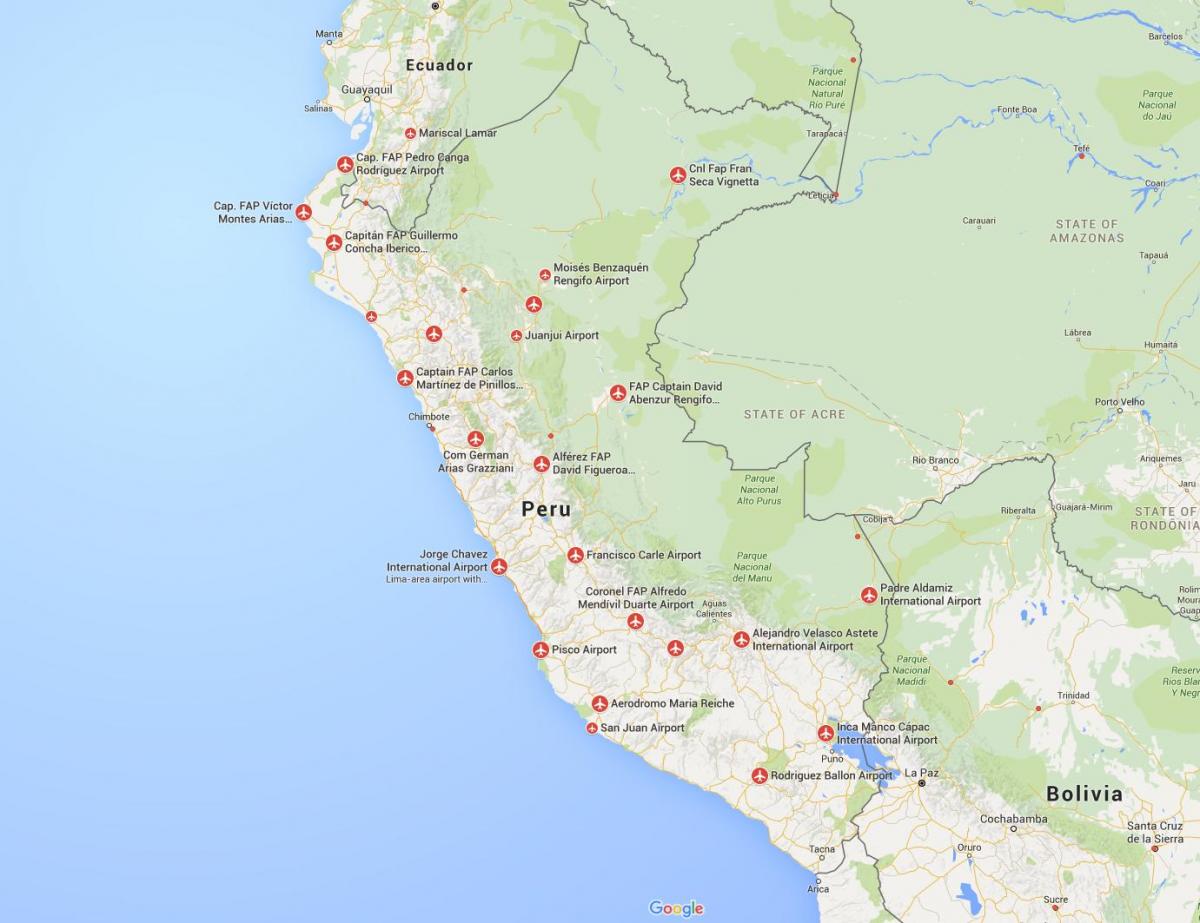aeroportos en Perú mapa