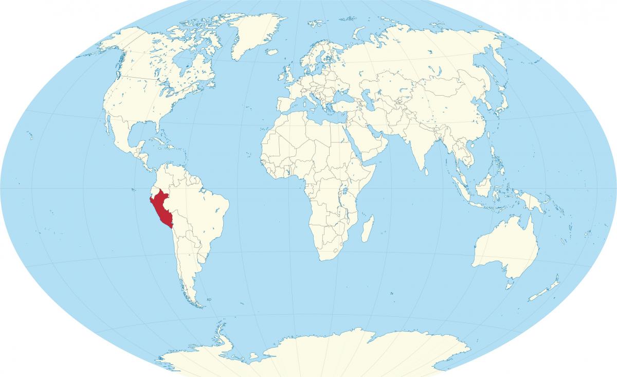 mapa do mundo mostrando Perú