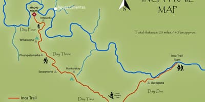 Mapa de banda inca de Perú