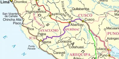 Mapa de cuzco en Perú