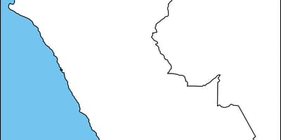 Mapa de branco mapa de Perú