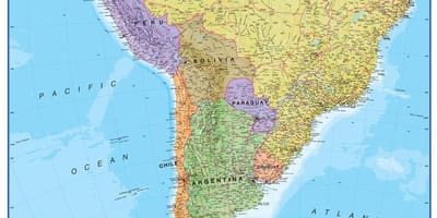 Mapa de américa do sur de Perú