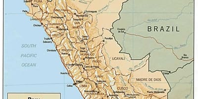 Mapa de Perú surf 