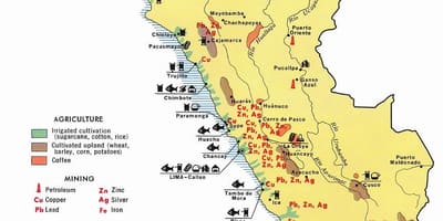 Mapa de Perú agricultura
