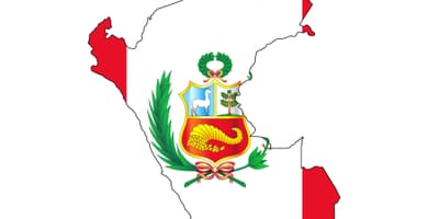 Mapa de Perú bandeira