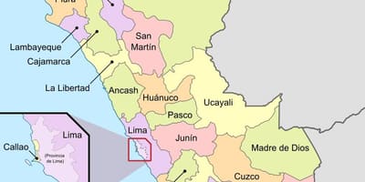 Mapa de Perú departamentos