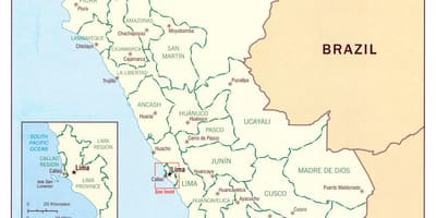 Mapa mostrando Perú