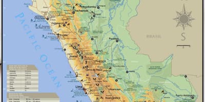 Perú atraccións turísticas mapa