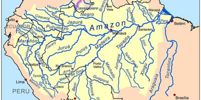 Ríos en Perú mapa