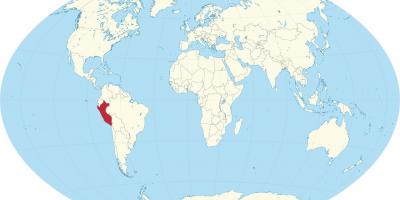 Perú país no mapa do mundo