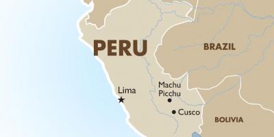 Mapa do Perú e os países veciños