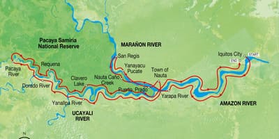 Mapa de río amazonas Perú